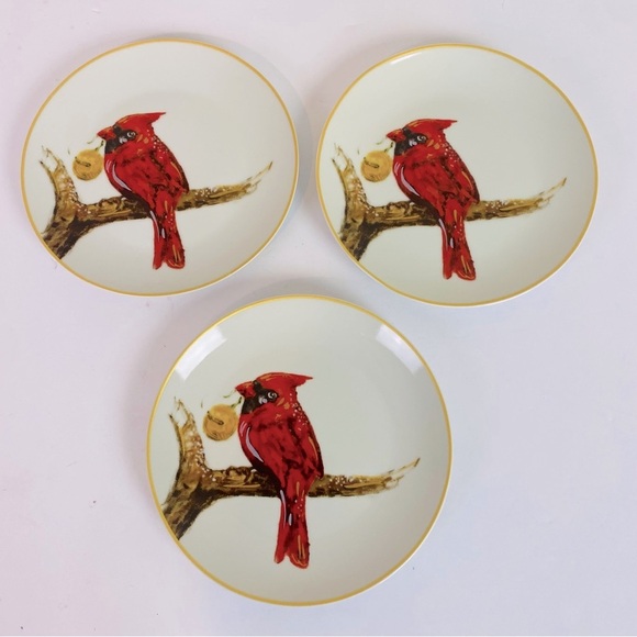 Set Of 6 Pottery Barn Holiday Forest Salad/Desert Plates 8” - Picture 3 of 7